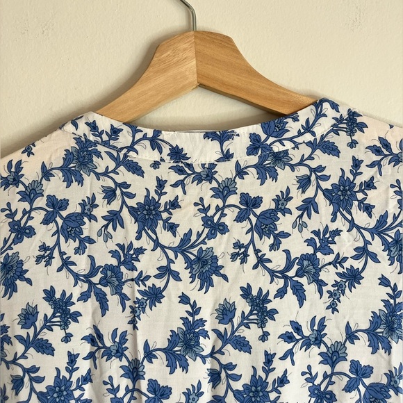 R. Vivimos Blue & White Floral Boho Maxi Dress – Tassel Waist, Size S (4/6) - Picture 6 of 13